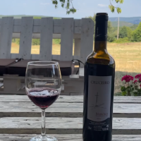 Cruceiro en la Bodega de la Ribeira Sacra